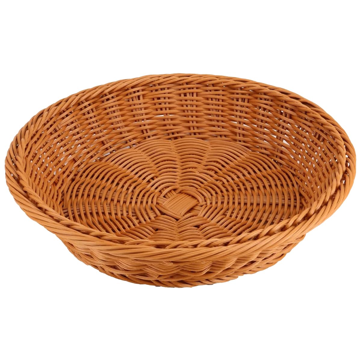 RT&BS Round Wicker Bread Basket, Round Wicker Fruit Basket, Rattan Vegetable Baskets, Reusable Handwoven Storage Baskets for Bread, Fruits, Vegetables, Eggs, Snacks, Candy (Brown, S) — image 1