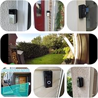 WAHXIYUG Állítható Szögű Tartókonzol Ring Video Doorbell 1/2/3/4 Csengőhöz - 30-55 Fokos Dőlésszög Beállító Szerelő Adapter 6