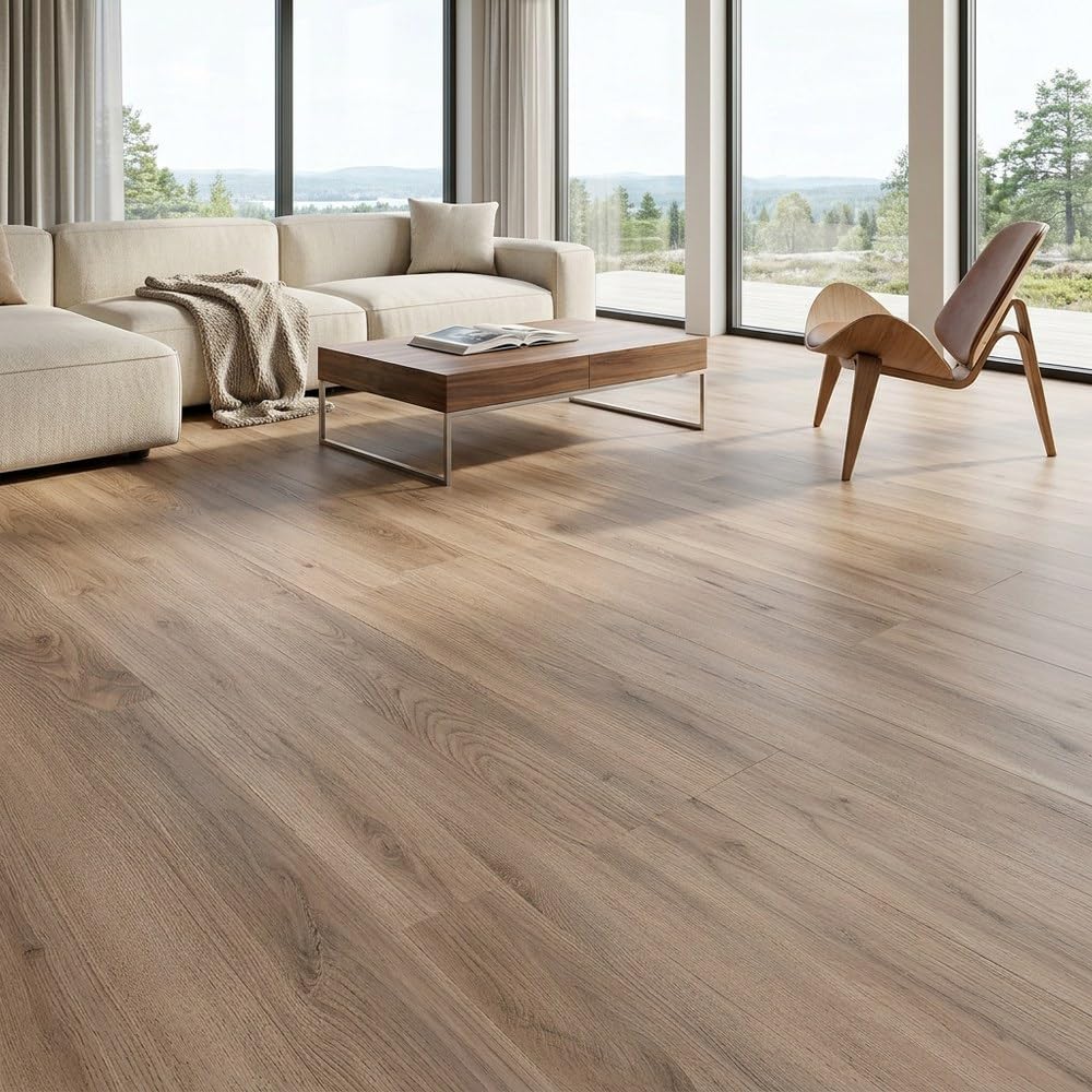 Pavimentos Arquiservi - Tarima Flotante AC5 8mm (1.90 m²) | Click | Resistente Agua | Suelo Laminado (Roble Drago)
