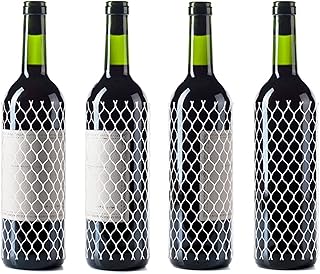 50 Pieces Wine Mesh Protective Sleeves 7.8 Inch Long Mesh Liquor Bottle Sleeves Keep Bottles Safe Mesh Sleeves for Wine Li...