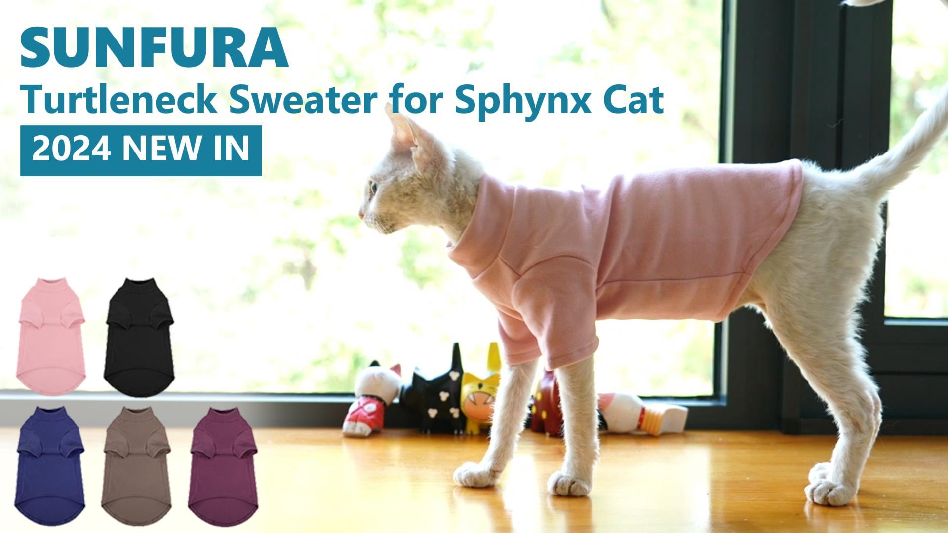 Amazon.com : SUNFURA Turtleneck Sweater for Cat, Sphynx Cats Shirt