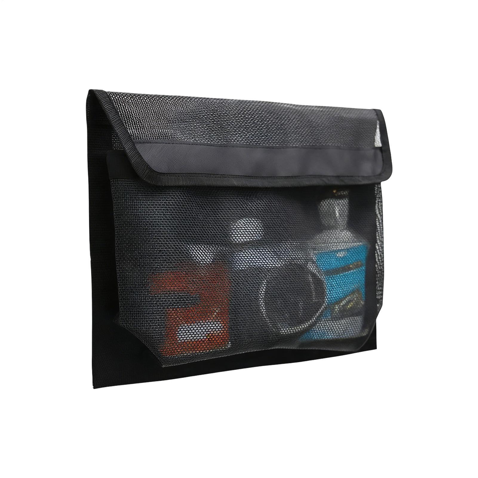 2 sacs de rangement en filet auto-adhésifs pour bateaux, organisateur de rangement suspendu en maille de 13,7 X 10 pouces,sac de poche pour organisateur de poche en filet de chargement pour équipement