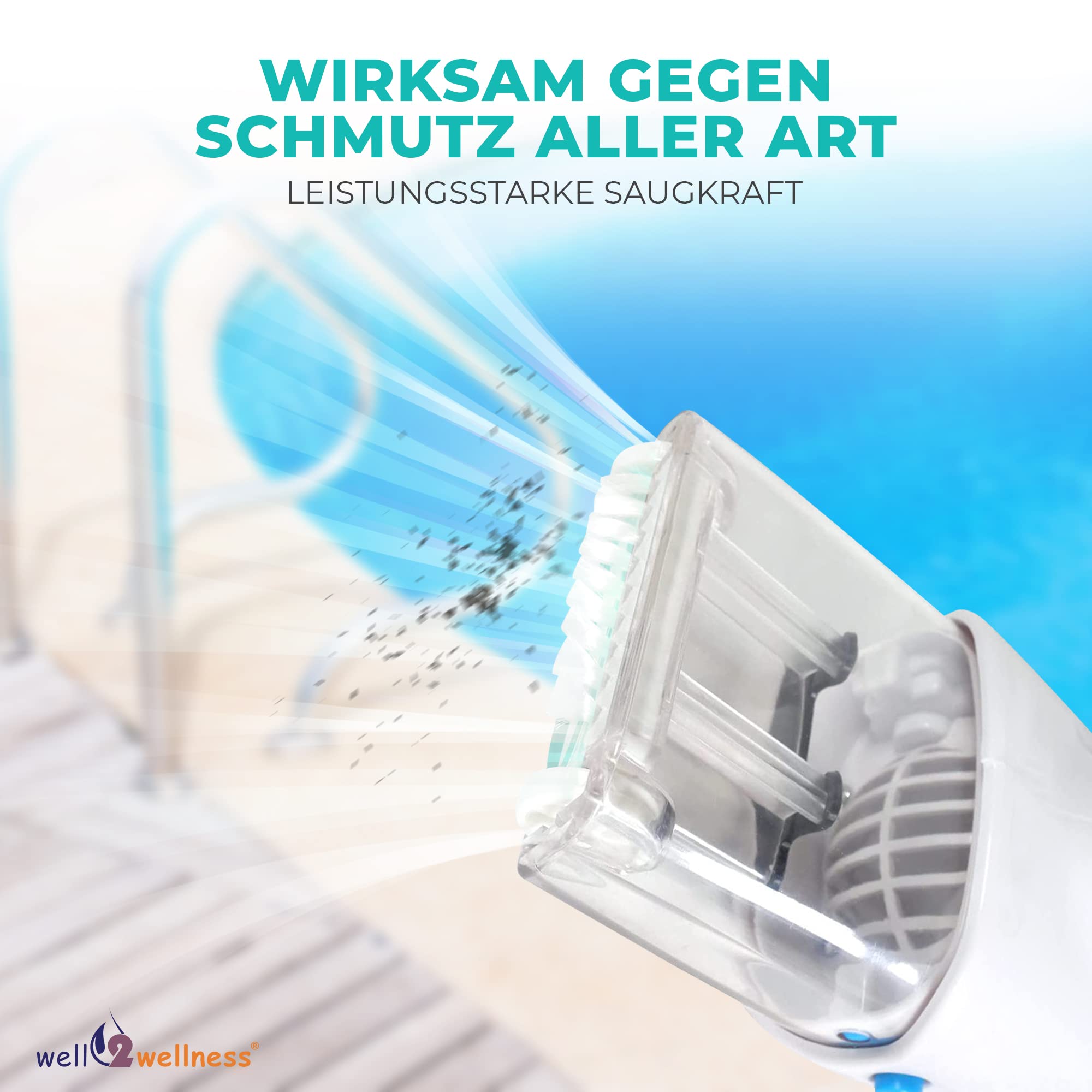 well2wellness® Pool + Spa Aspirateur électrique pour piscine et spa AquaJack 121