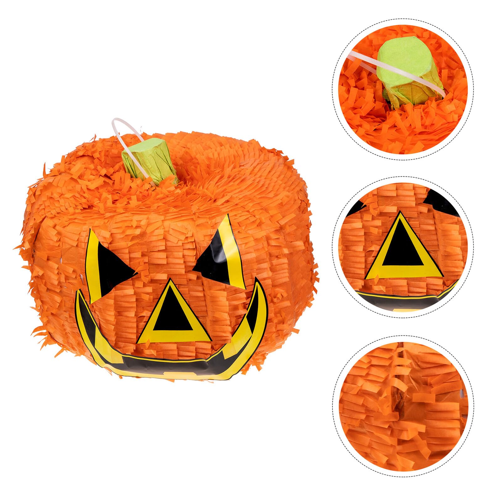 Piñata Citrouille Halloween en Papier Orange pour Fête Garçon et Filles
