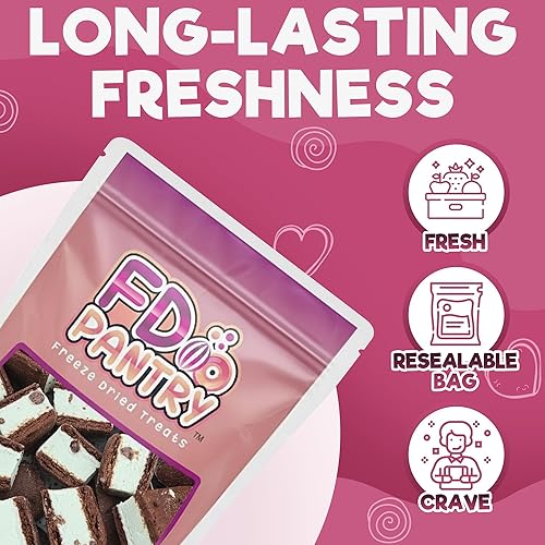 Miniatura 5 de Mordidas de Sandwich de Helado Seco Congelado - Menta - Snack Crujiente y Dulce 2.5oz Pack de Helado Espacial Seco Congelado Deshidratado Bolsa de