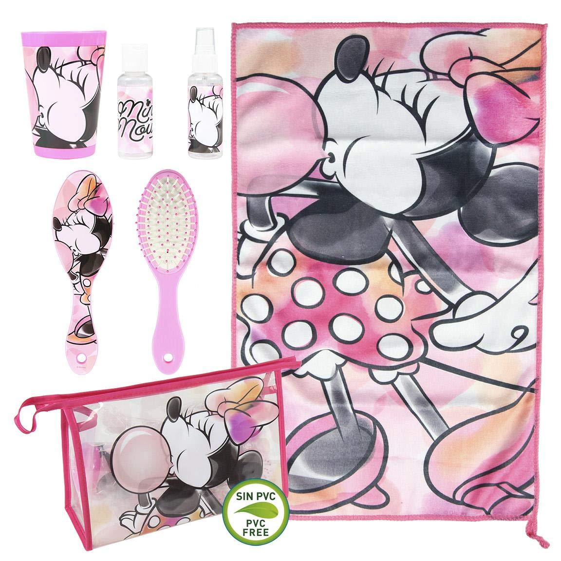 Cerdá Unisex Kids Neceser Set Aseo/viaje Minnie Toiletry Set Toilet/Travel Minnie Not Applicable, Multi, 7.0 Xx 16.0 Xx 23.0 cm