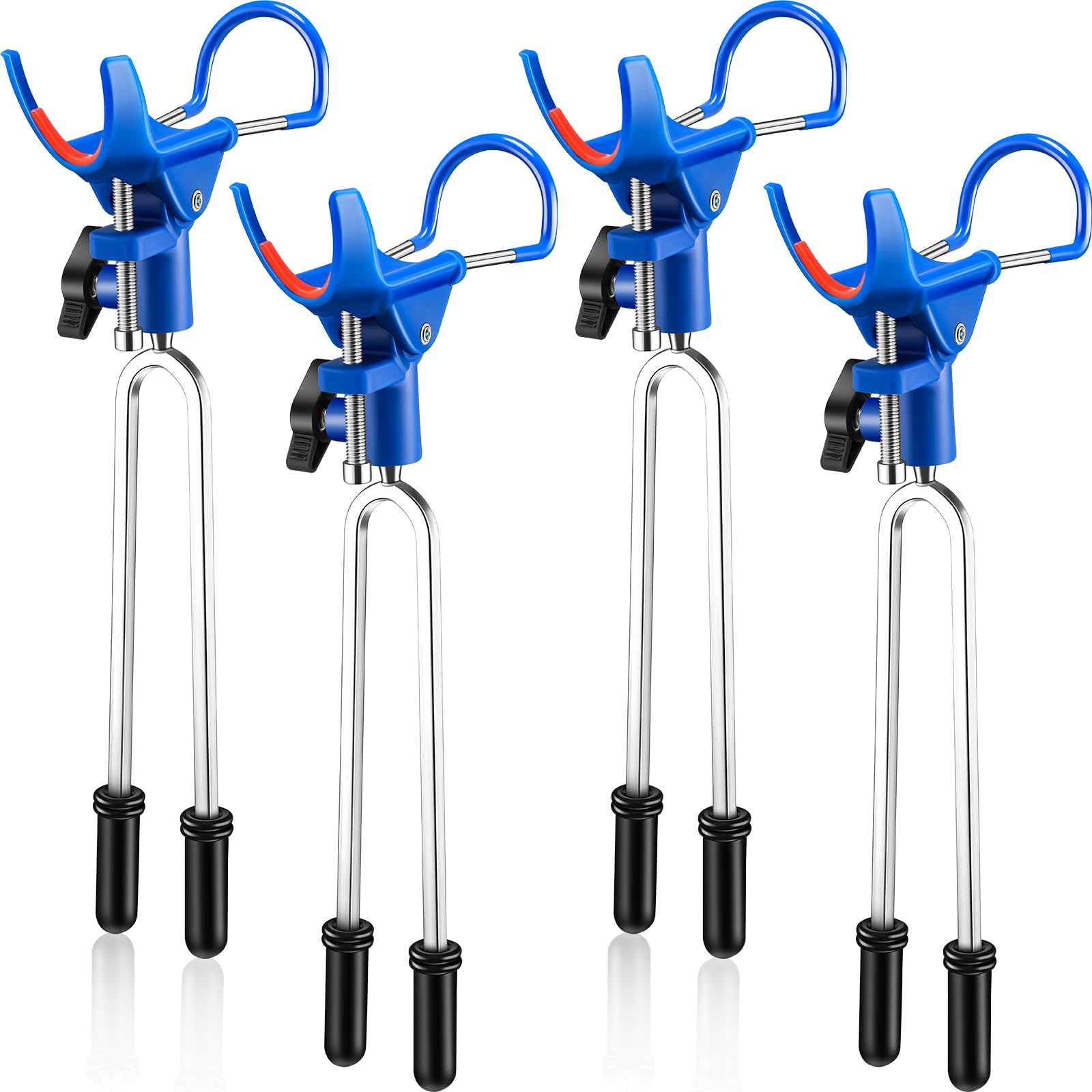 Libima 4 supporti per canna da pesca per canne da pesca bancaria supporti per canna da pesca regolabile a 360 gradi in acciaio inossidabile supporto universale pieghevole per attrezzatura da pesca al
