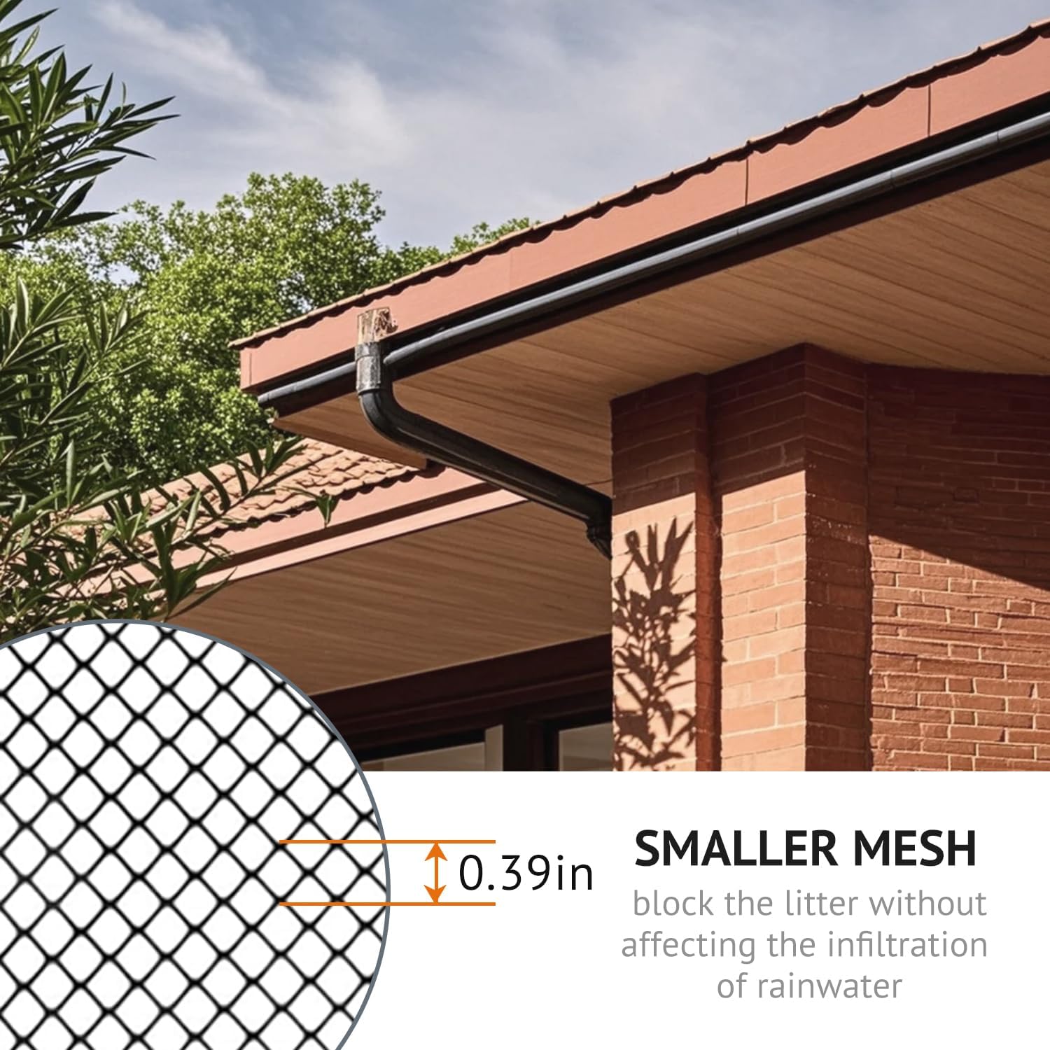 6 Inch X 100 Feet Gutter Guard Mesh Roll,Leaf Filter Gutter Protection Roll with Installation Screws,DIY Leaf Filter Rainwater,Used for Filter Roof Tree Branches (Black 6inch X 100ft)