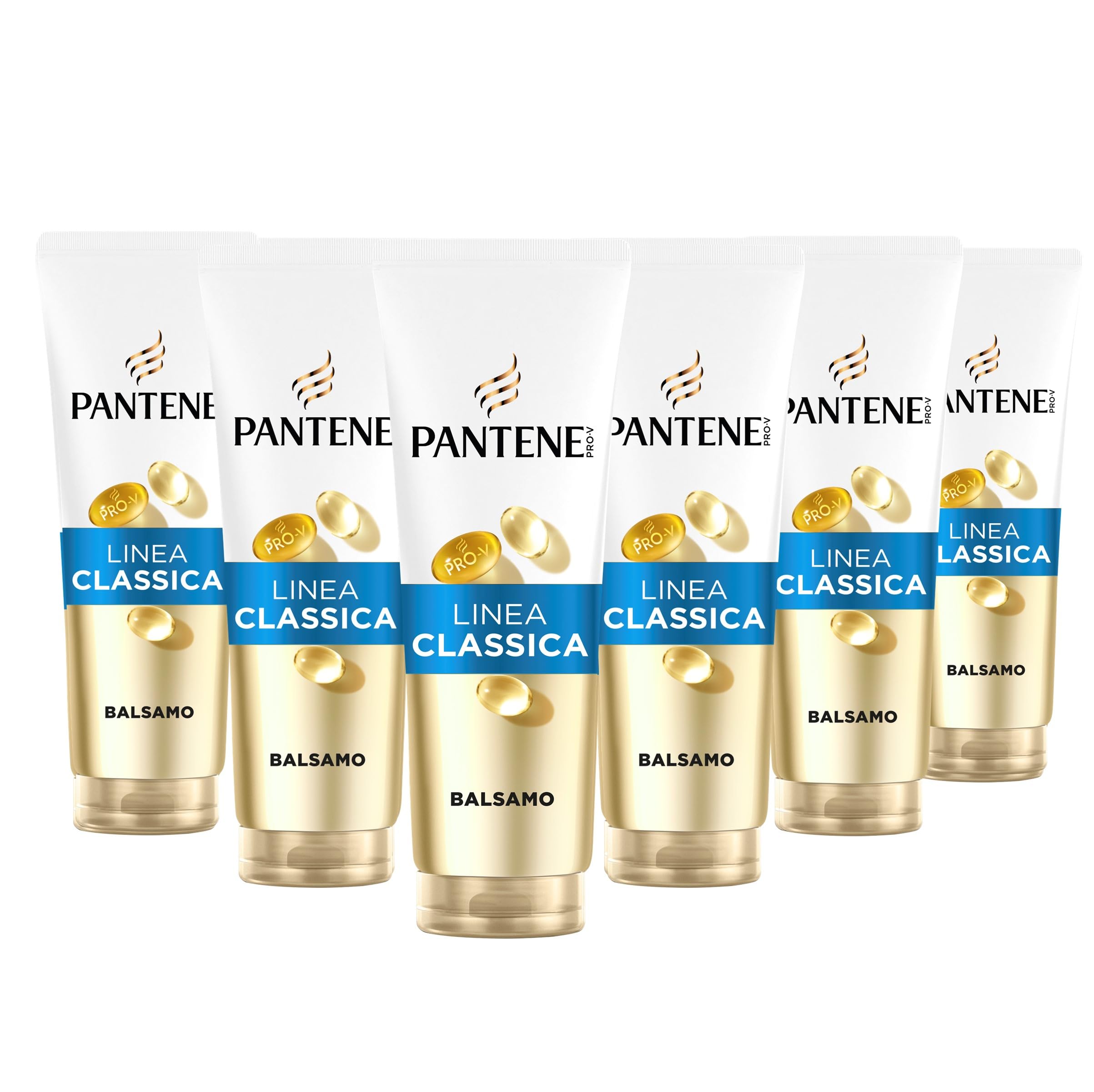 Pantene Pro-V Balsamo Linea Classica 6x230ml per Capelli Normali e Misti, Uso Quotidiano, Con Pro-Vitamina B5 e Miscela di Nutrienti, Senza Olio Minerale e Coloranti, Active Nutri-Plex