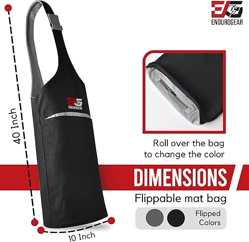 Miniatura 2 de Yoga Mat Bag for Yoga Essentials - Long Tube Yoga Mat Carrier with Adjustable Strap - Exercise Mat Canvas Bag with Zipper Pocket for Accessories -