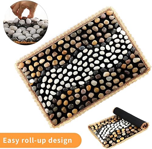 Vista 9 de Alfombrilla de masaje de guijarros, masajeadores de pies reflexología, almohadilla de masaje para aliviar el dolor de pies, regalos de relajación