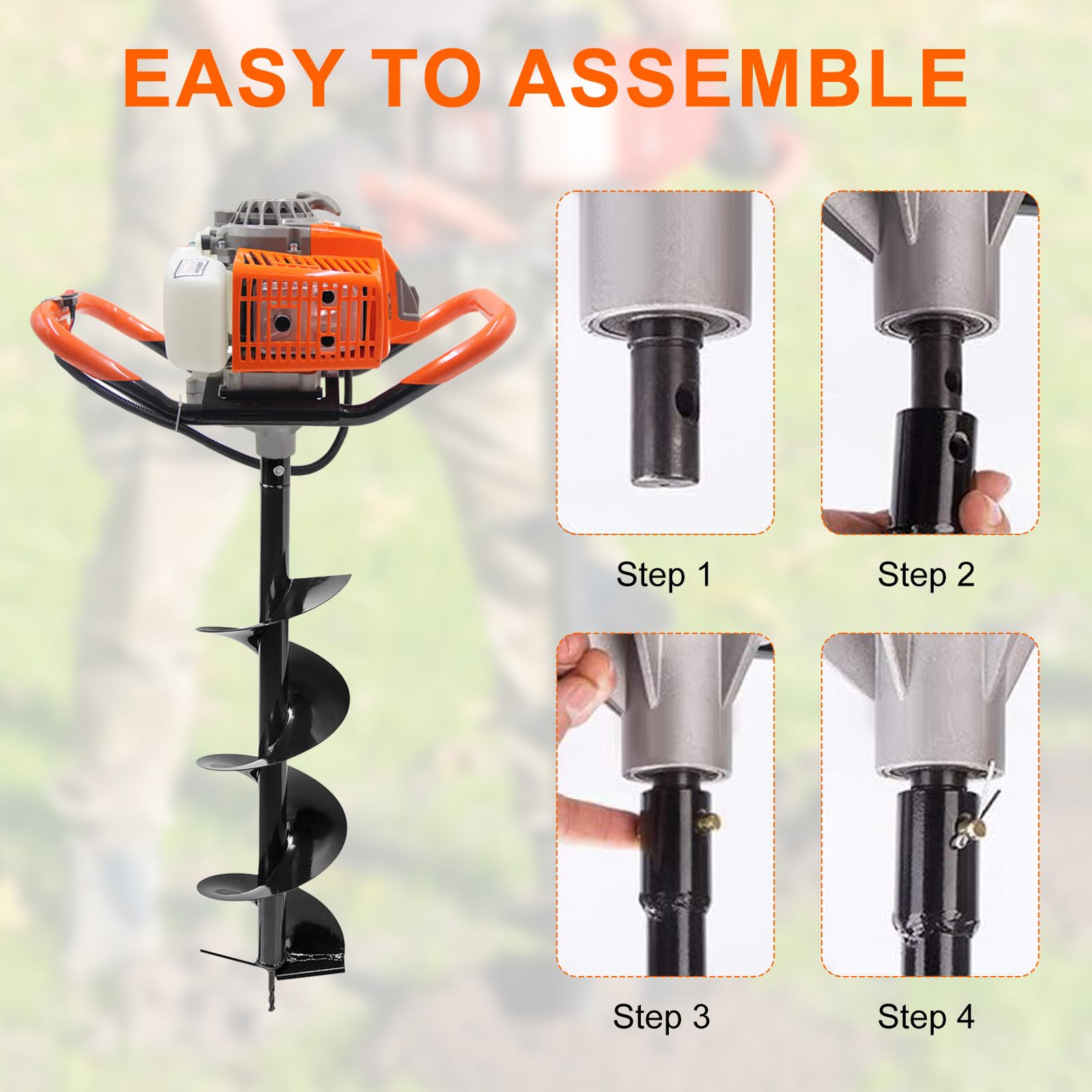 Amazon.com: 72CC Auger Post Hole Digger, 2 Stroke Gas Powered