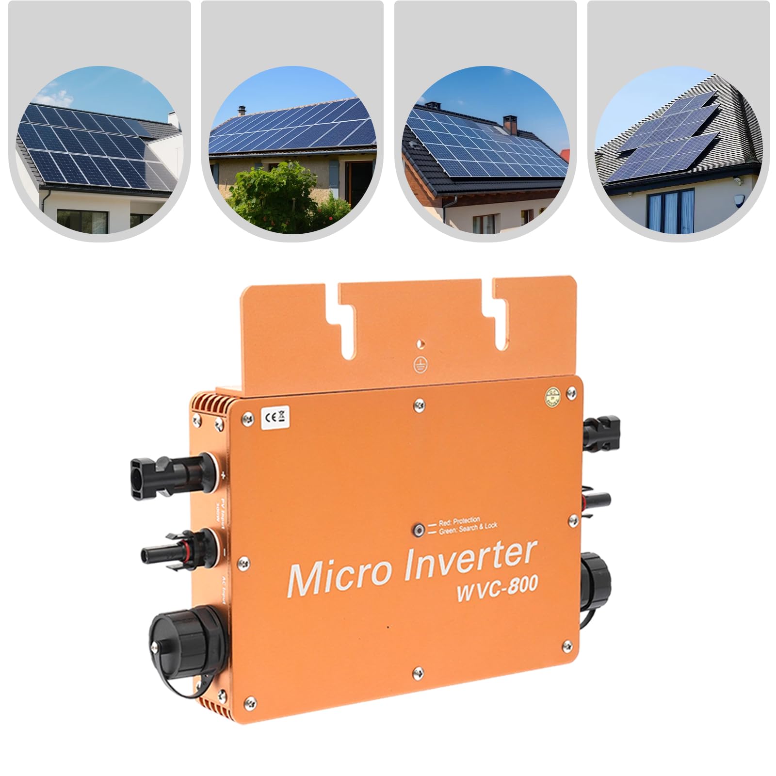 Inversor de energía solar de 800 W con pantalla LCD. Se utiliza comúnmente en zonas residenciales o comerciales, centrales eléctricas y escuelas para convertir la corriente continua generada por