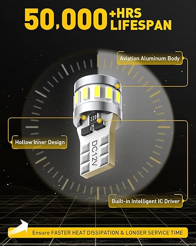Miniatura 31 de AUXITO 912 921 luz LED de marcha atrás de 1000 lumen de alta potencia 2835 15-SMD, muy brillante y libre de error T15 906 W16W, 6000 K, luz blanca