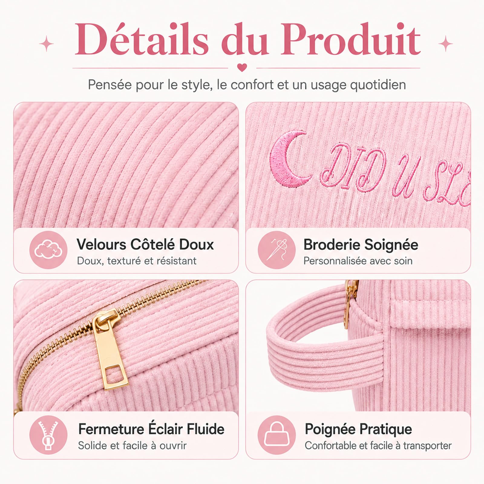 4 Pezzi Astuccio Personalizzato con Cerniera per Donna e Uomo Viola | Astuccio Individuale per Ragazze e Ragazzi, Portapenne Portatile per Ufficio, Compleanni, Ritorno Scuola, Natale e Insegnanti