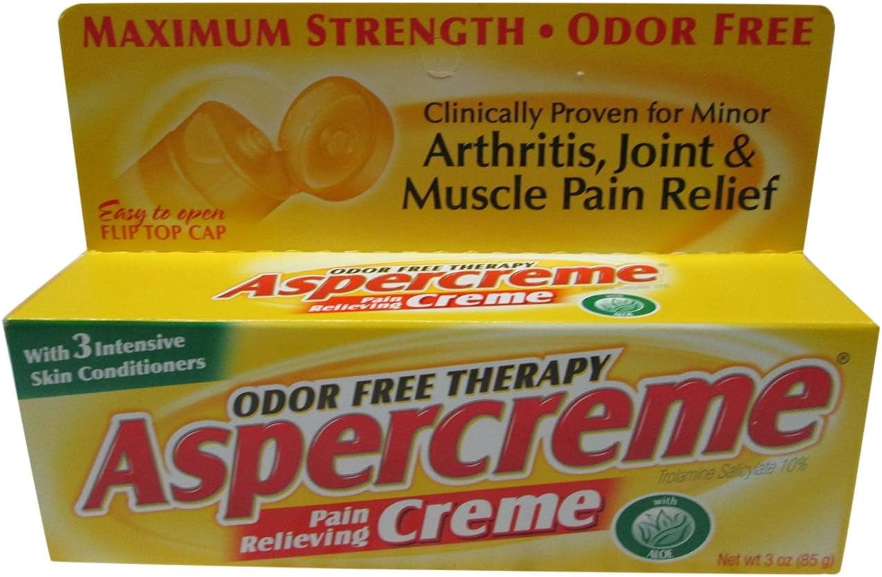 Amazon Com Aspercreme Maximum Strength Pain Relieving Creme 3 Count Health Household