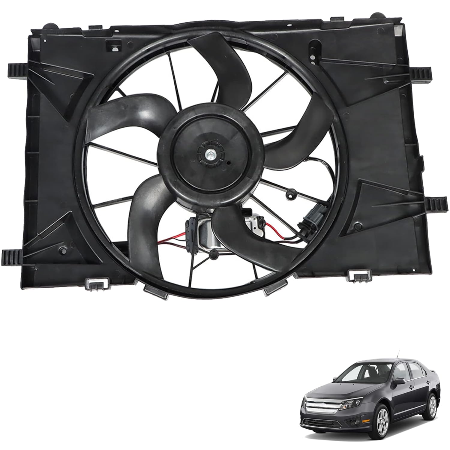 munirater Engine Radiator Cooling Fan Assembly Replacement for 2010-2012 Fusion MKZ Milan Base 622430 621-445 BE5Z8C607A FO3115183