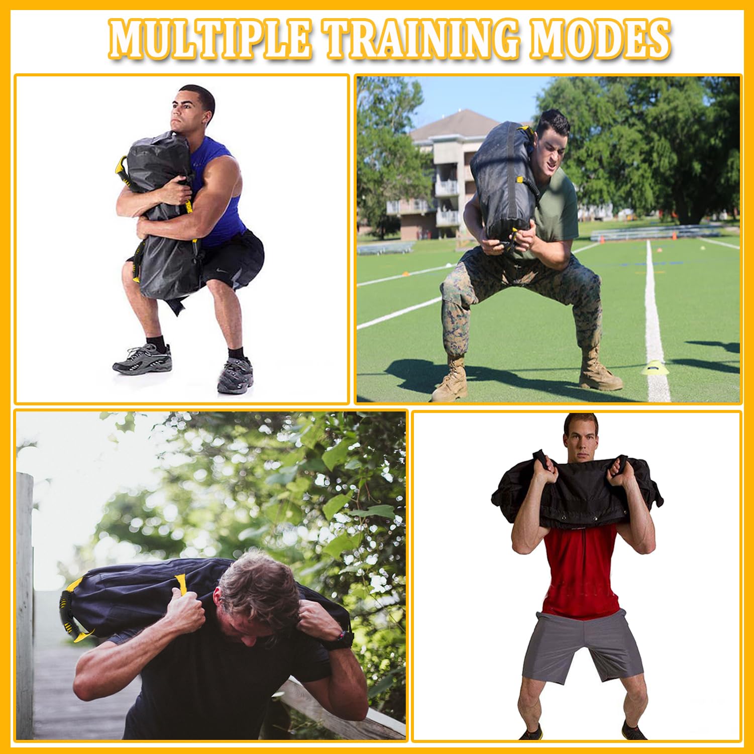 Sac de Sable Fitness Réglable Lesté avec Poignées pour Entraînement de Puissance