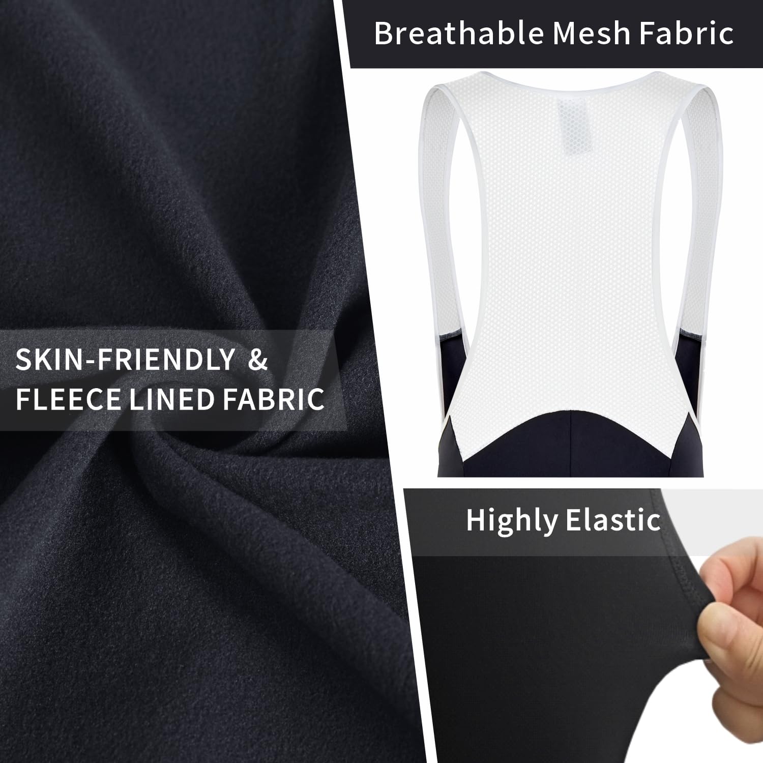 Przewalski Pantalones de ciclismo para hombre, con relleno 4D, térmicos, para ciclismo, mallas para montar