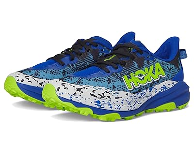 Hoka Kids Speedgoat 6 (Big Kid) Kids Shoes Night Sky/Neon Lime : 5.5 Big Kid M, Synthetic