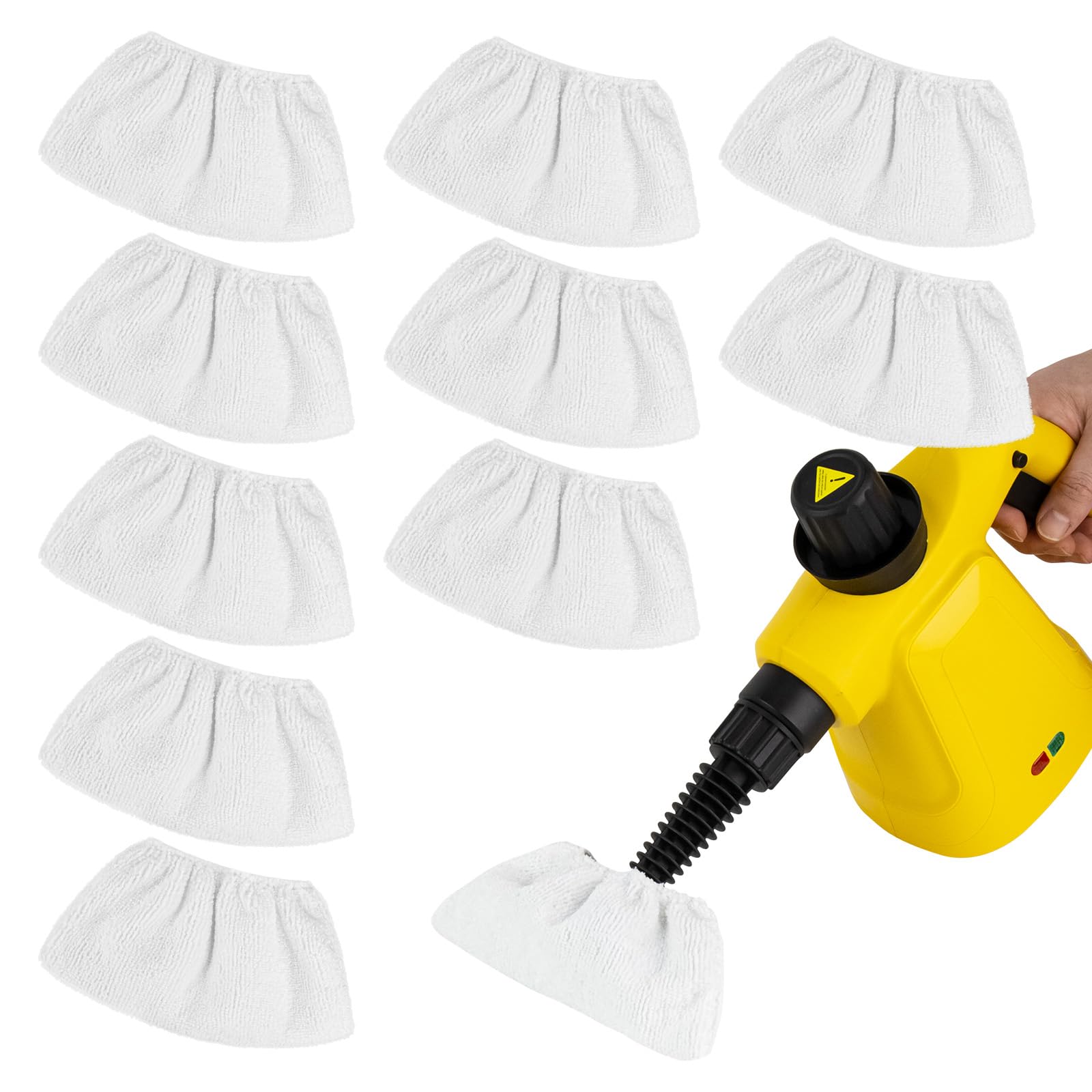 Lot De 8 Chiffons Microfibre Universels Pour Nettoyeur Vapeur - Compatibles Bissell Steam Shot, Dupray, PurSteam Et Plus