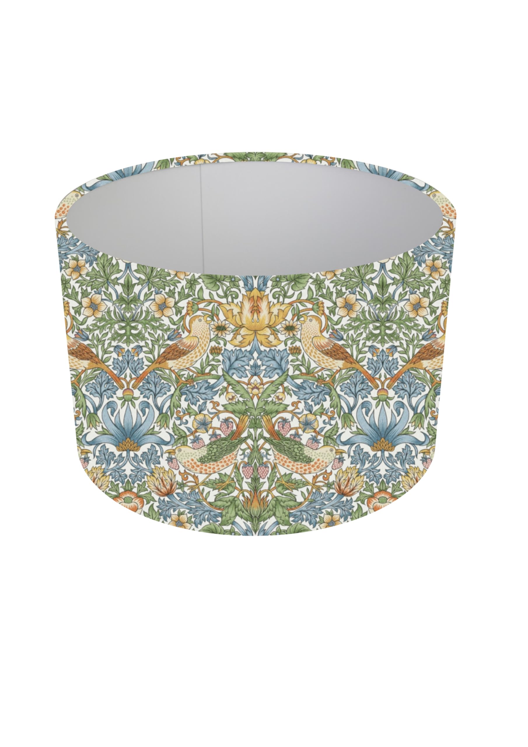 Kushade Blue And Green 35Cm (Diameter 14" X Height 8.75") William Morris Strawberry Thief Sky Table Lamp Shade