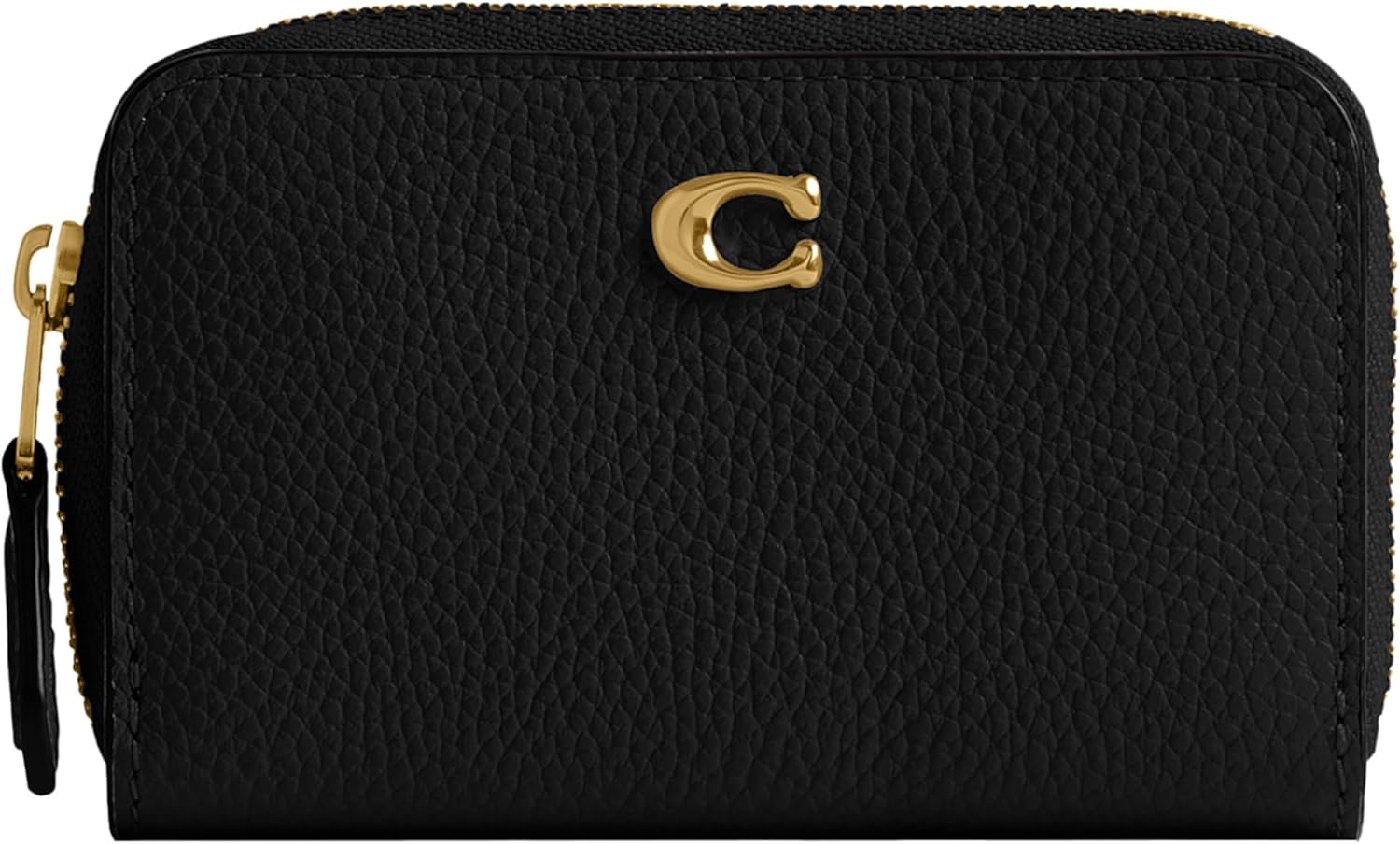 Coach Small Zip Around Card Case, Black