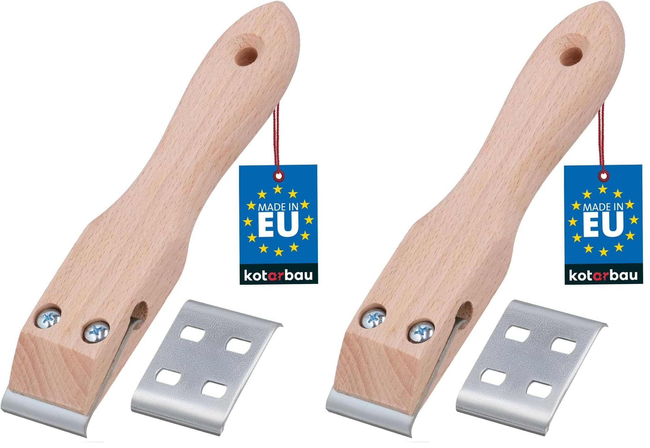 KOTARBAU Grattoir 40 mm avec Manche en Bois pour travaux de menuiserie décapage de Peinture (Lot de 2)