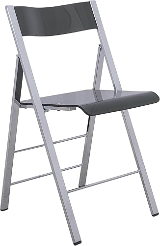 Miniatura 15 de LeisureMod Juego de 4 sillas plegables transparentes, sillas plegables de plástico ligeras para uso en interiores y exteriores, no requiere montaje