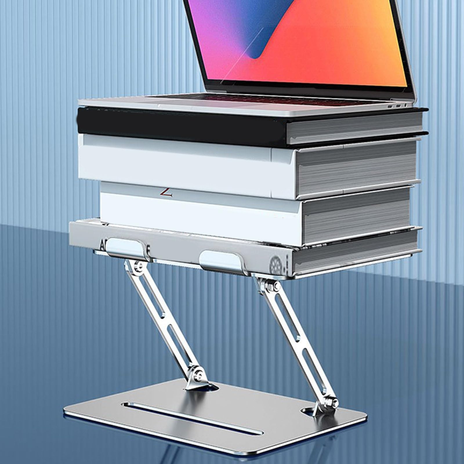 Supporto pieghevole per tablet in acciaio al carbonio Dissipazione del calore portatile regolabile per notebook Dissipazione del calore portatile