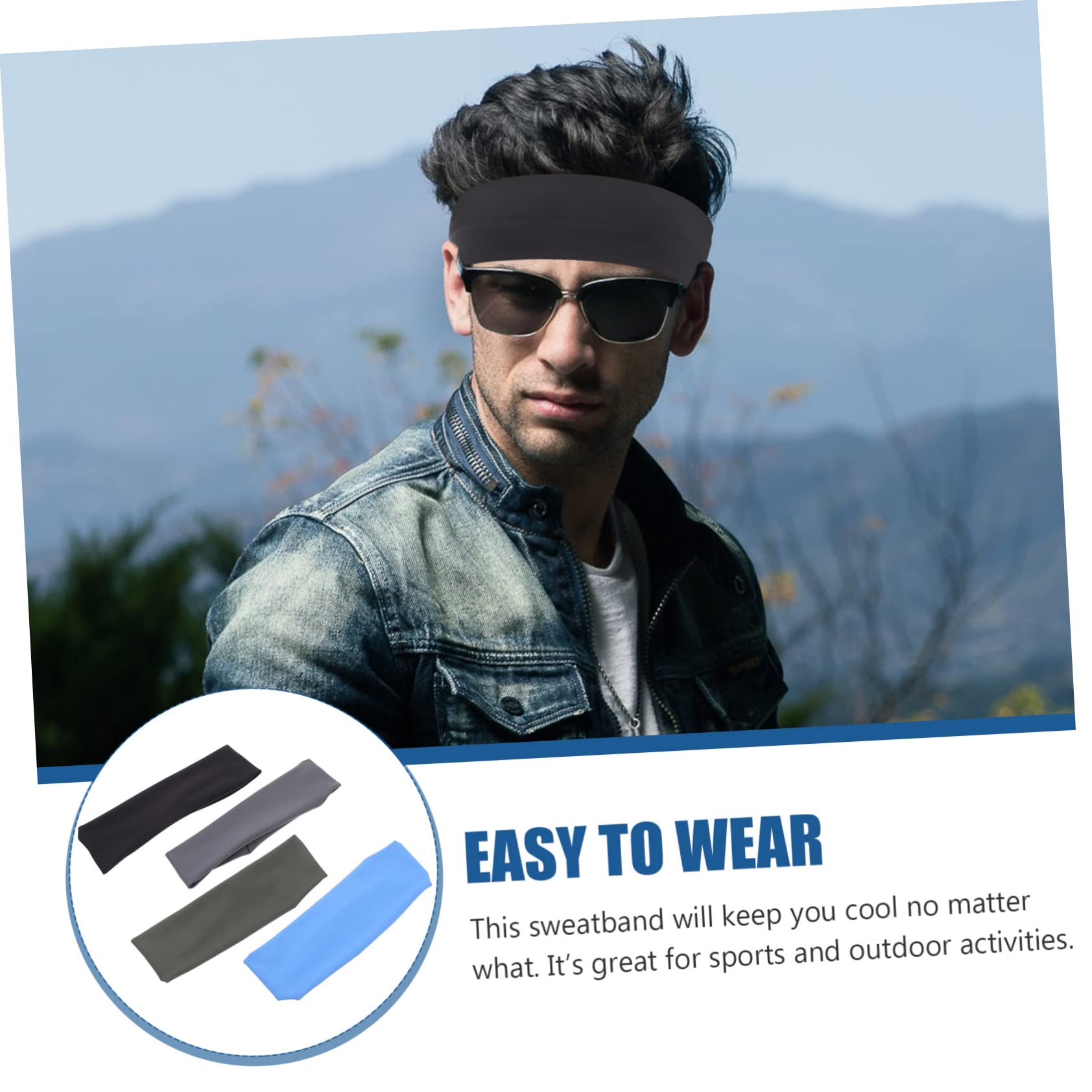 Healvian Bandeau De Sport Élastique pour Hommes Et Lot de Absorbant Transpiration pour Yoga Et Running