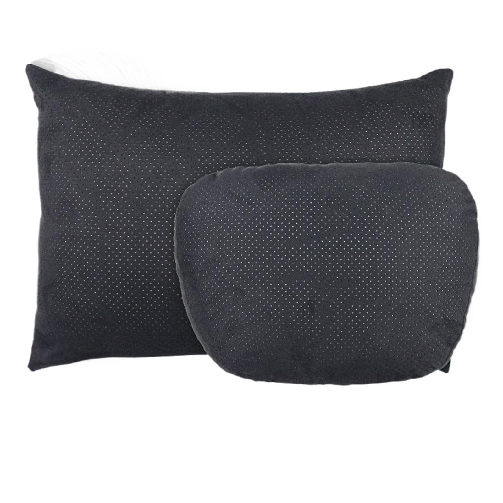 JKELPV Car Seat Pillow Car Headrests Lumbar Cushions Neck Protection Pillow Suede Seat Backrest Cushions Auto Accessories Headrest Pillow