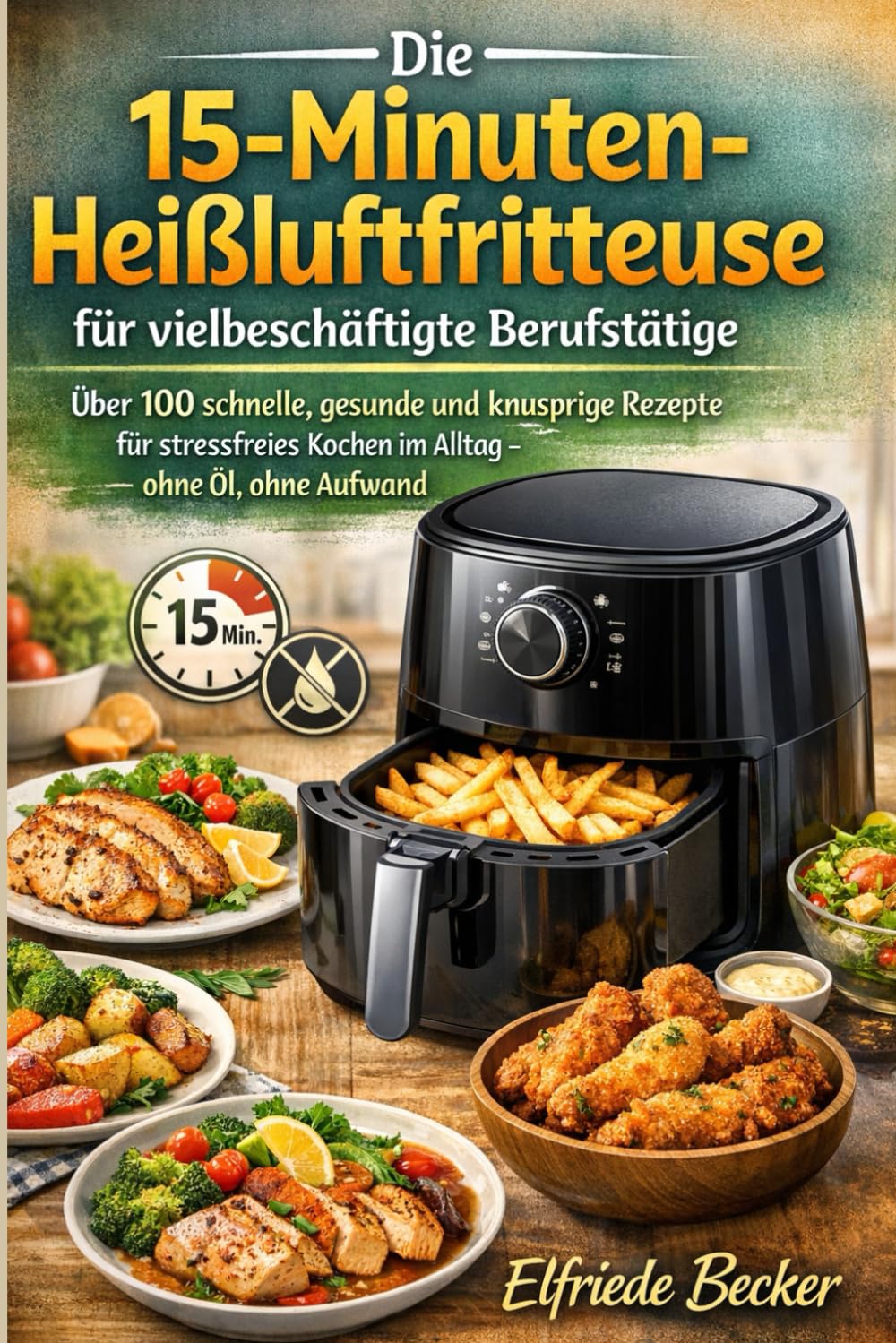 „Die 15-Minuten-Heißluftfritteuse für vielbeschäftigte Berufstätige“: Über 100 schnelle, gesunde und knusprige Rezepte für stressfreies Kochen im Alltag – ohne Öl, ohne Aufwand