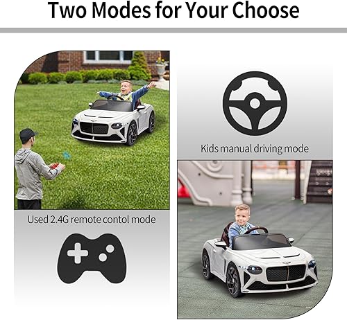 Miniatura 4 de YKUNIR Coche eléctrico de 12 V con batería de 12 V, 4 ruedas eléctricas, mini auto para niños de 1, 2, 3, 4, 5, 6, 7-8, para conducir vehículos con