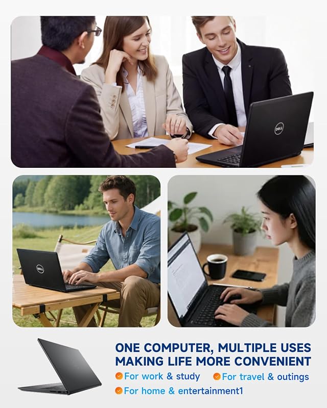 Dell Inspiron 15 3535 Touchscreen Laptop - 20GB DDR4 RAM, 1TB SSD, 15.6" FHD WVA Display, AMD Ryzen 7 7730U,Windows 11 Pro, Copilot, Wi-Fi, Numeric Keypad, Webcam, for Business & Students image 4