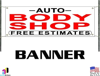 Afterprints Auto Body Shop Free Estimates Banner Sign Repair Dent Paint Work Shop