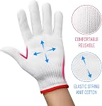 Apauls 12 Pairs Cotton Work Gloves, Safety Protection Gloves for Painter Mechanic Industrial Warehouse Gardening Construction BBQ, Breathable Thicker Work Gloves for Men & Women