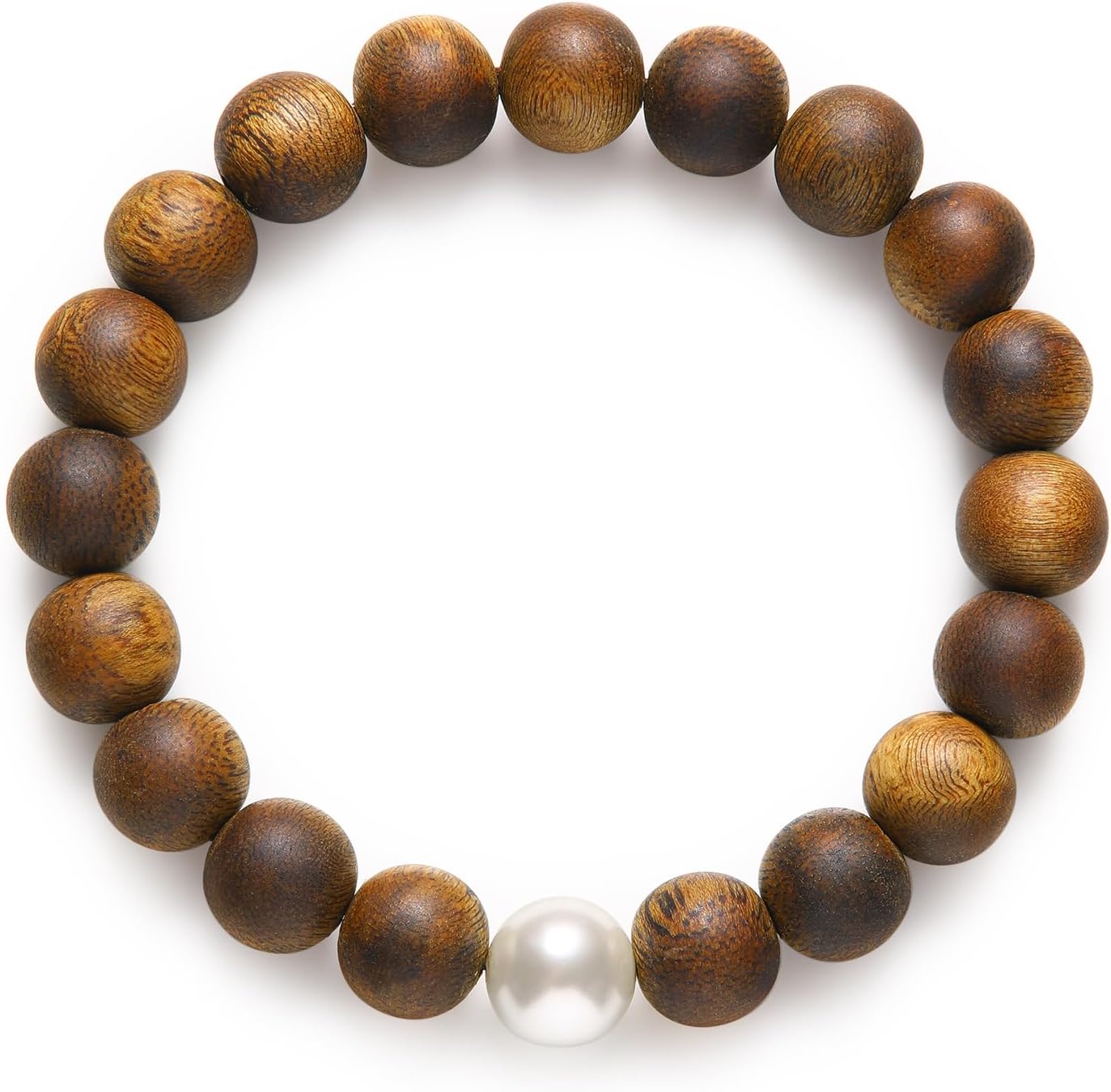 Natural Aromatic Agarwood Bracelet, Prayer Beads Tibetan Buddhism Agarwood Bead Bracelet 9mm Round Bead Diameter