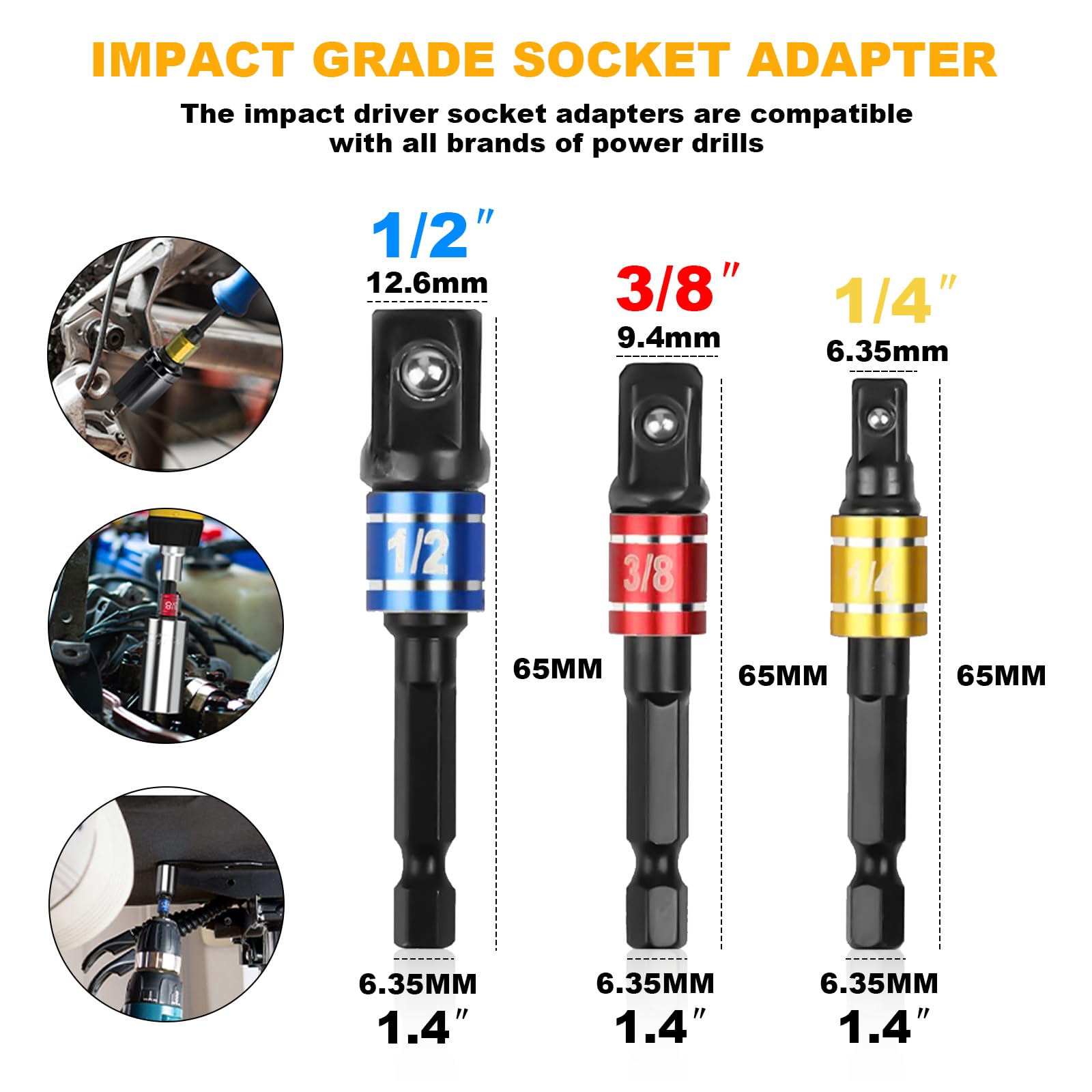 KAFENDA 105 Degree Right Angle Screwdriver Drill Adapter (Long) 3Pcs 1 - View #9