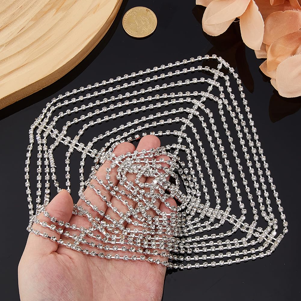 DICOSMETIC 1 Stück Strasskopfkette Silber Kristallhaarband 22x23x0.3cm Flapper Haarreif Brautschmuck Hochzeitsaccessoire 1920er Party Haarschmuck mit 2 Haarklammern