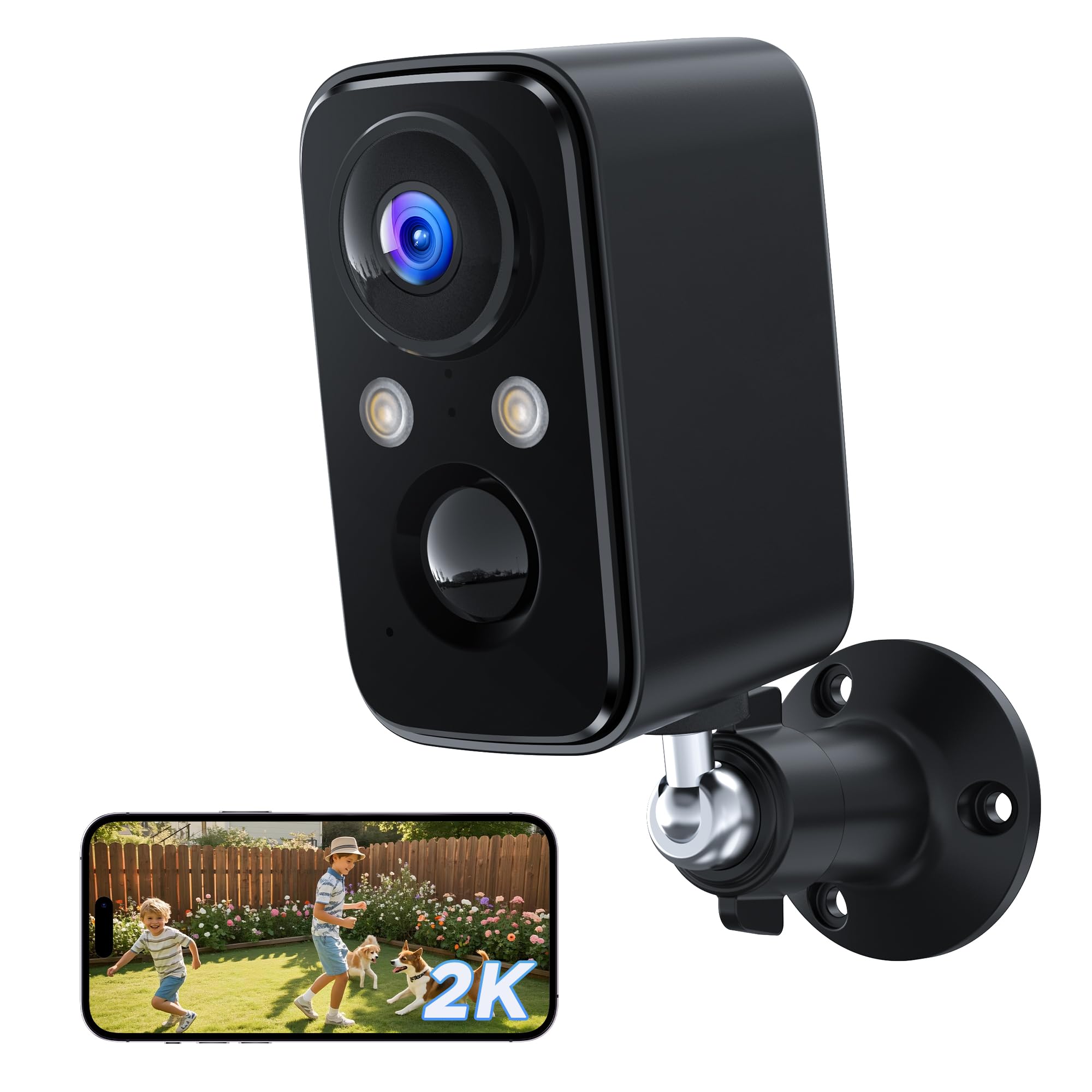 Security Cameras Wireless Outdoor Battery: 2K WiFi Camera Indoor for Home Security System - CCTV Camera Waterproof Night Vision Camaras de Seguridad para Casa Inalambricas