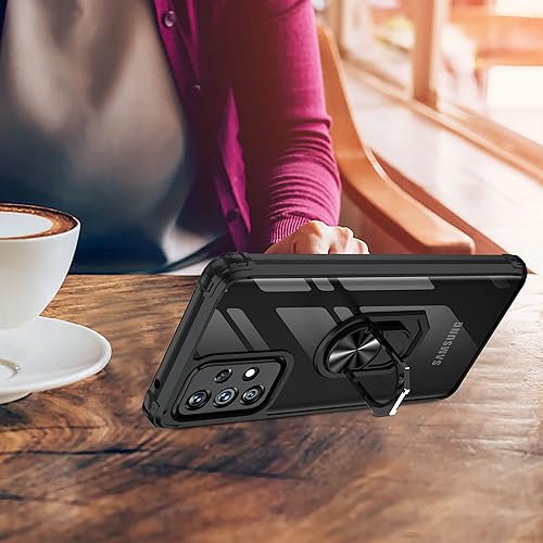 Miniatura 3 de Niopiee Funda para Samsung Galaxy A53 5G, delgada, transparente, a prueba de golpes, con soporte de cristal templado, protector de pantalla de