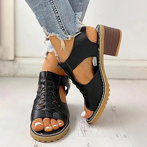 Miniatura 2 de Born Womens Sandals Size 9 Athletic Sandals for Women Arch Support Womens Fahsoin Open Toe Heel Sandal Fancy Sandals for Women Heels Wedding Sandals