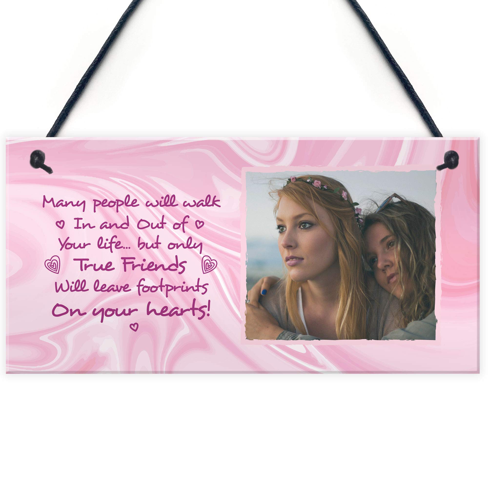 RED OCEAN PERSONALISED Image Plaque Birthday For Best Friend Keepsake