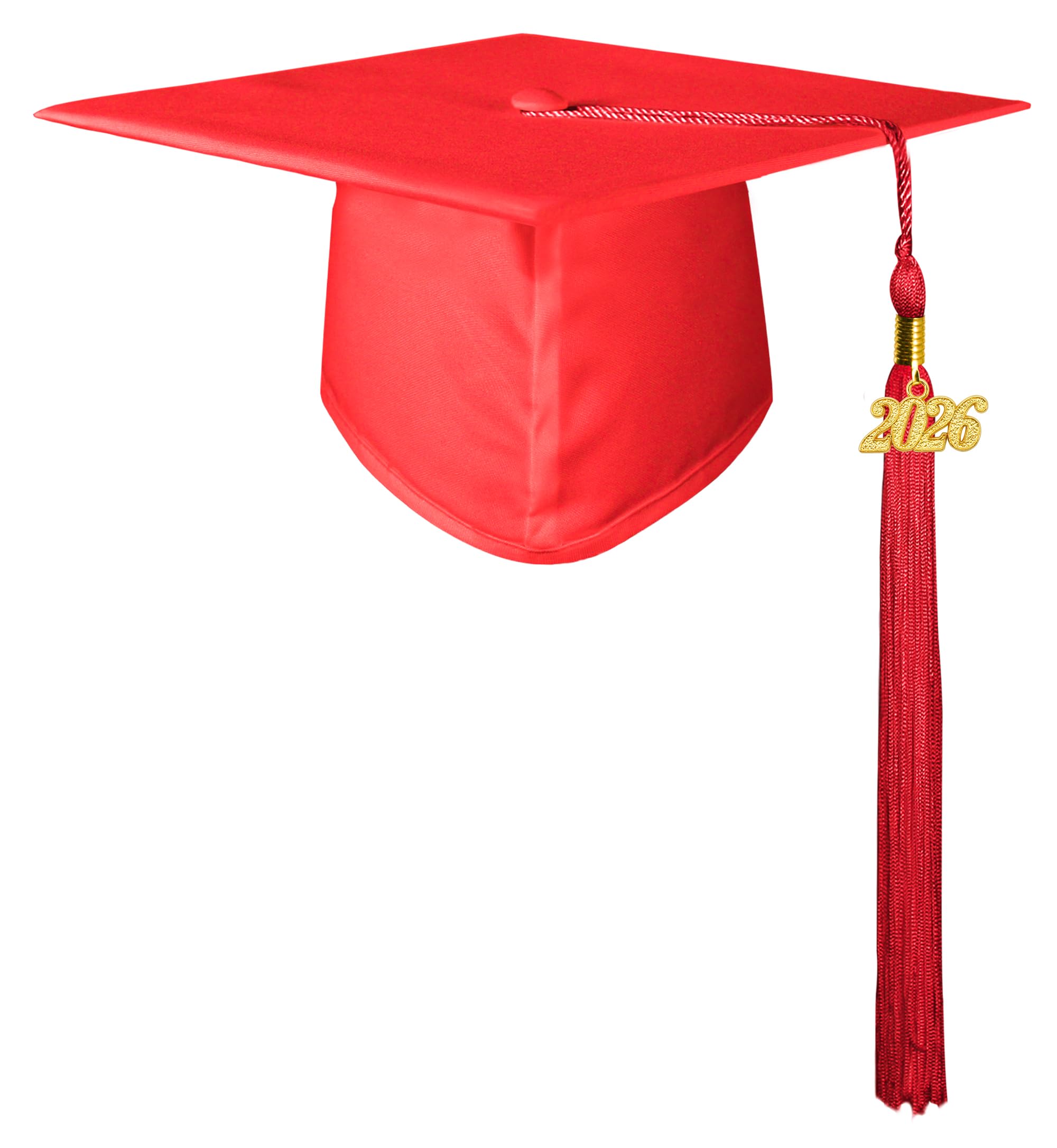 GraduationMall Matte Graduation Cap with 2026 Tassel for High School & Bachelor