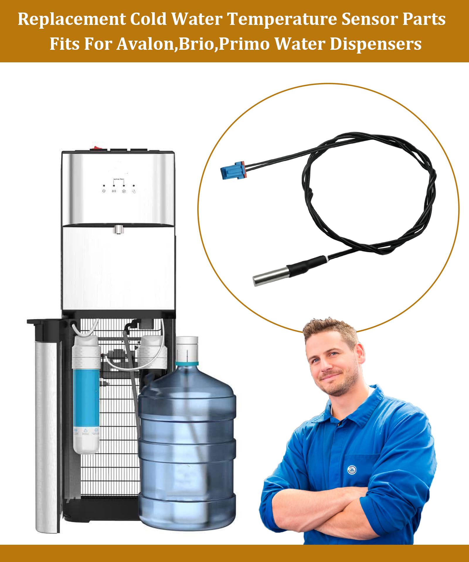 Avalon water dispenser temperature probe thermal well location