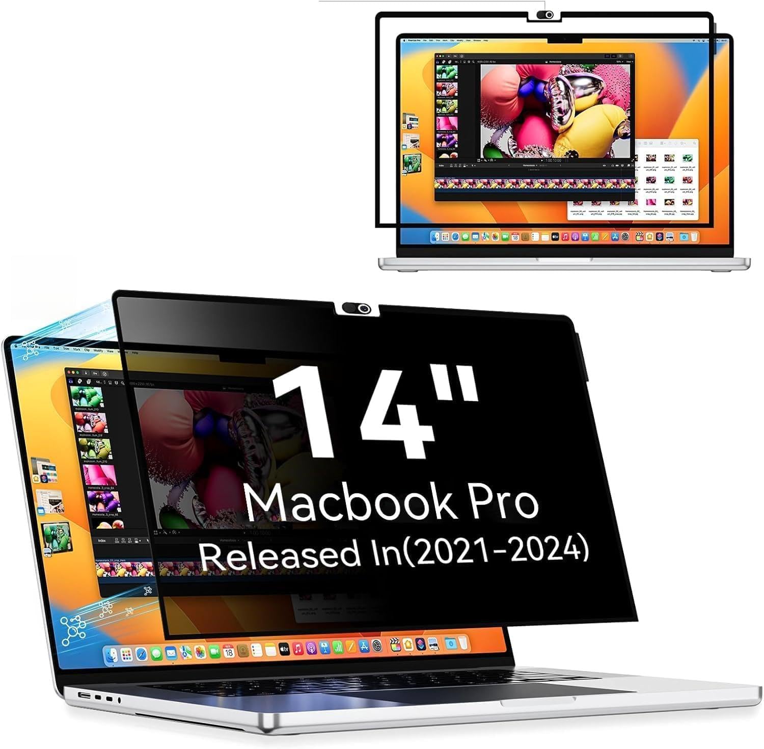 Filtre de Confidentialité MacBook Pro 14 Pouces 2021-2026 M1 M2 M3 M4 M5 Anti Espion Lumière Bleue