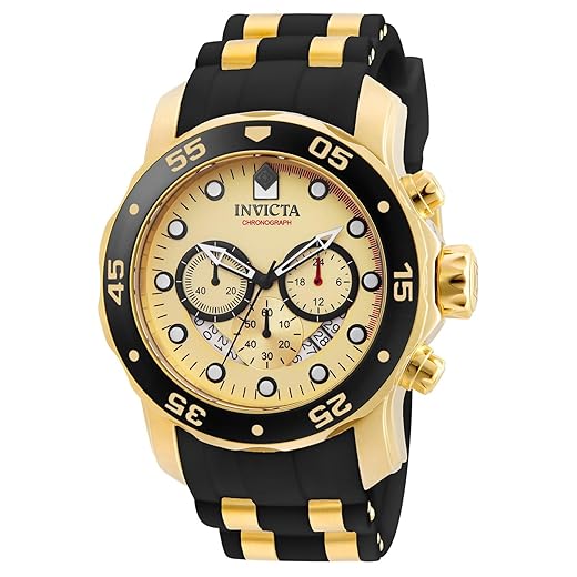 Relógio masculino Invicta 6981 Pro Diver Collection, cronógrafo, mostrador preto