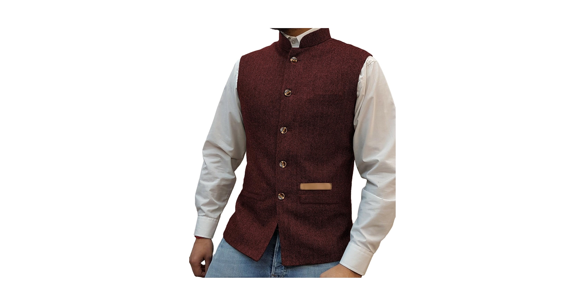 Amazon.com: Yiaisafa Mens Stand-Up Collar Suit Vests Retro