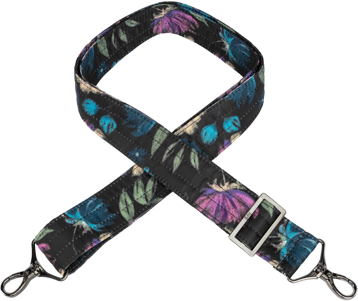 Adjustable Classic Bag Strap - 1.5", BLOOM BLACK